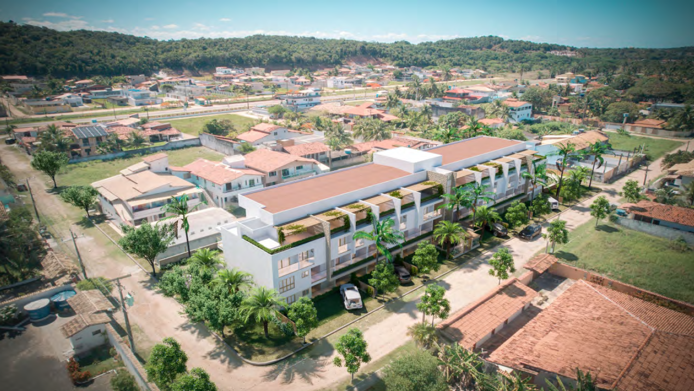 Vista aérea do empreendimento