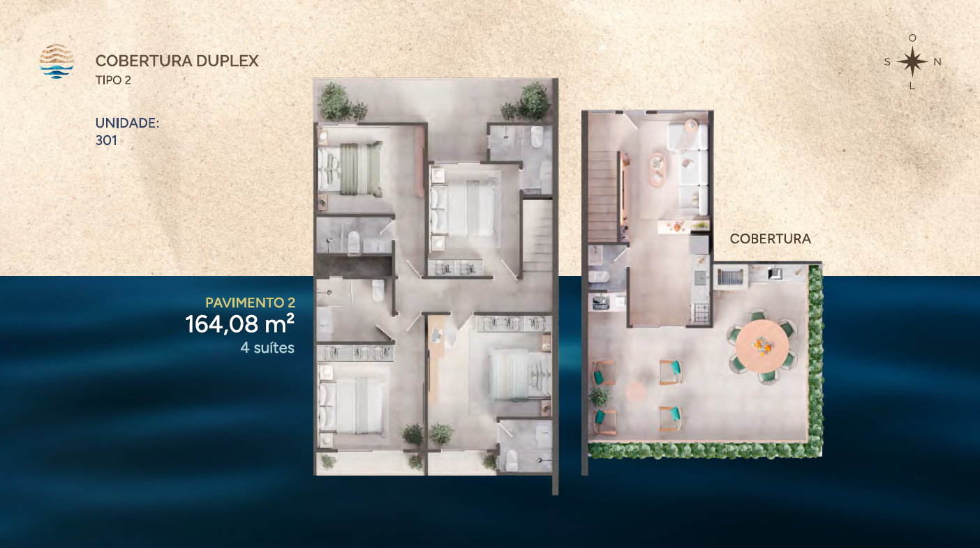 Planta apartamento tipo D