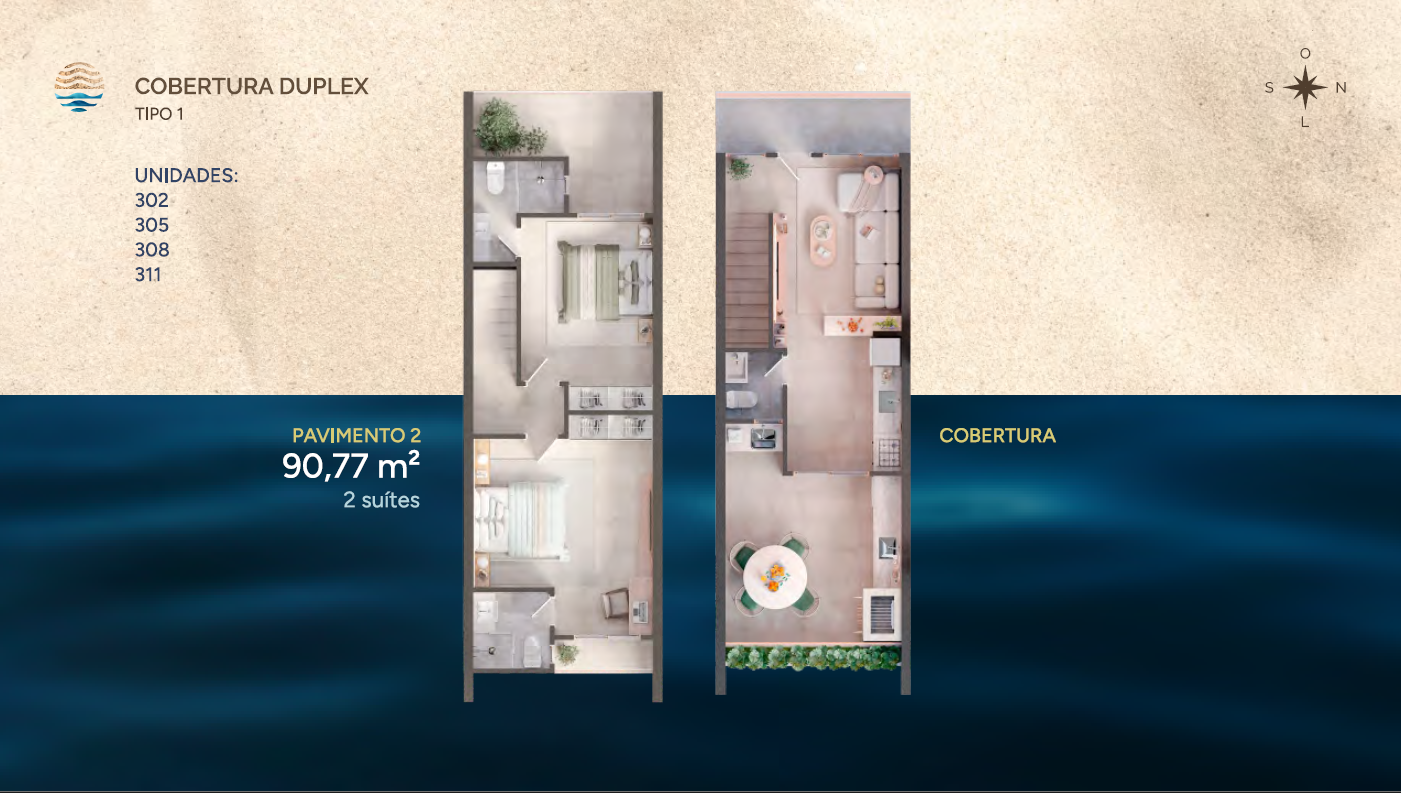 Planta apartamento tipo E